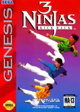 3 Ninjas Kick Back (USA)-Sega Genesis